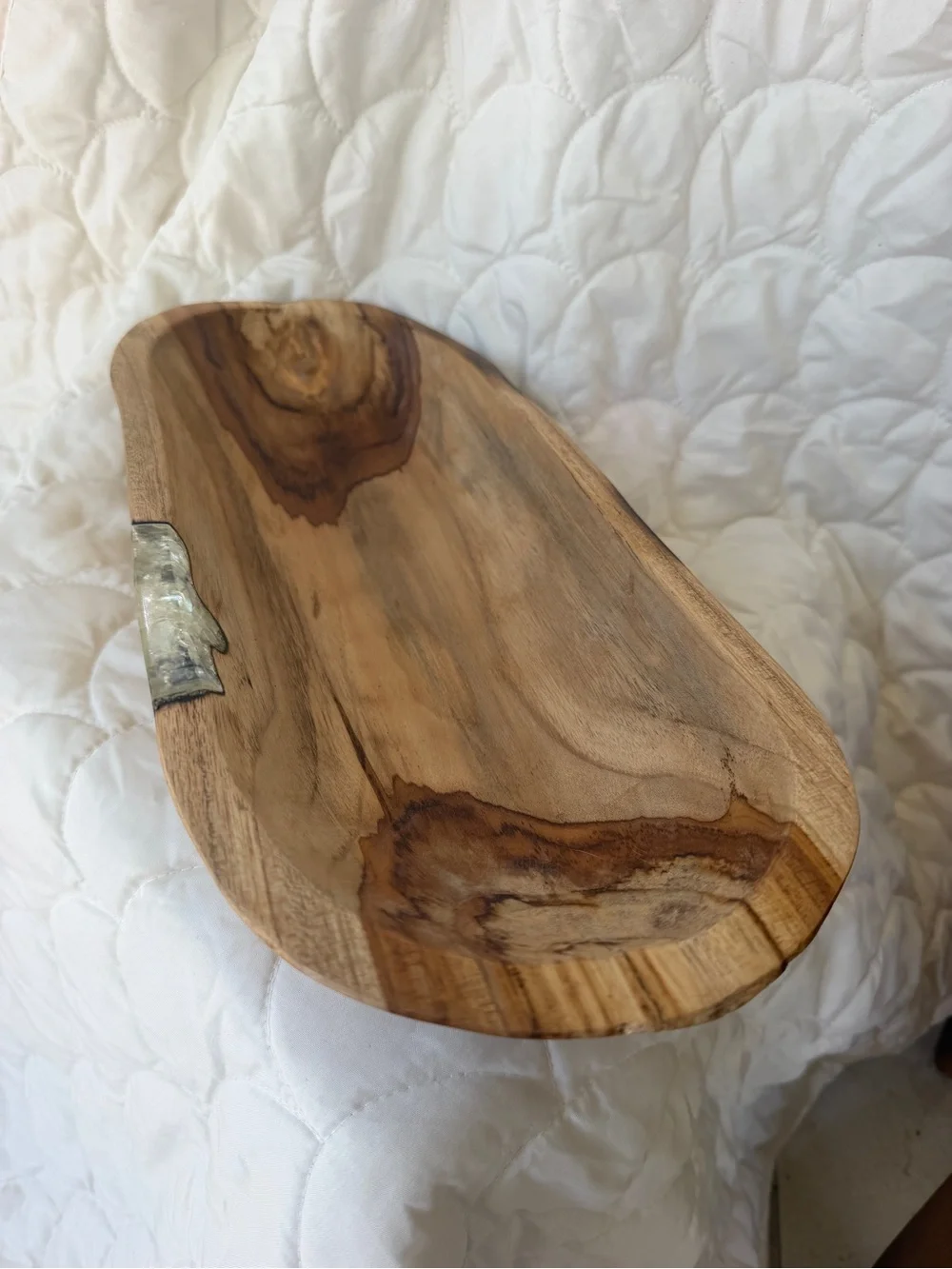 Wooden Bath Caddy - Natural Wood